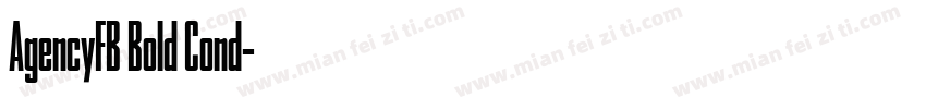 AgencyFB Bold Cond字体转换